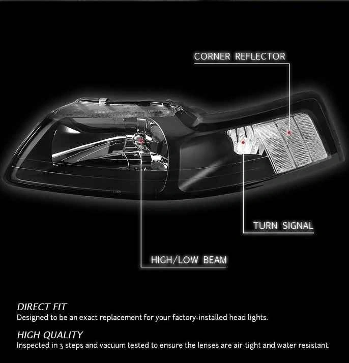 DNA Motoring Ford Mustang 99-04 Headlights - photo 2