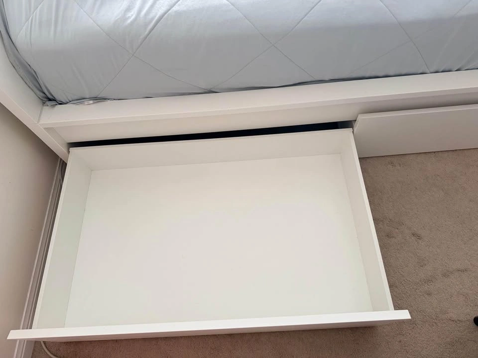 IKEA MALM Under-Bed Storage Drawers – White - photo 3