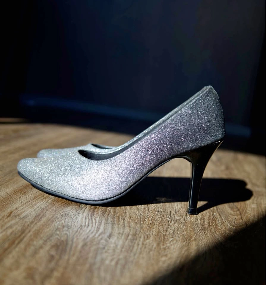 Silver Glitter Pumps