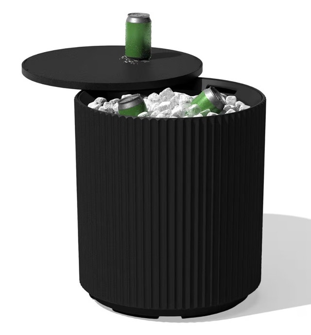 Brand New Outdoor Cooler Side Table - Black