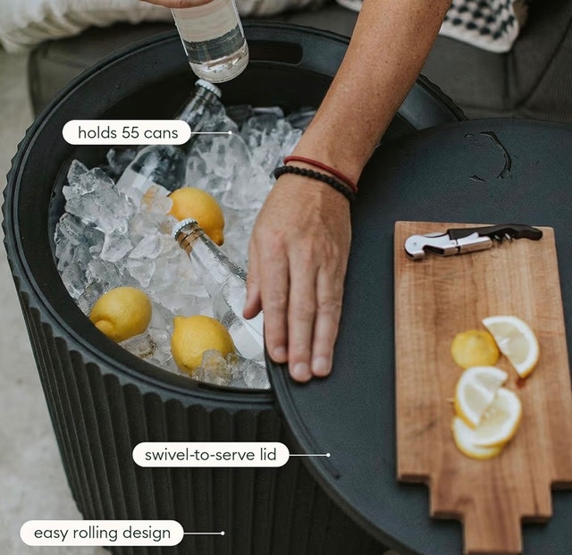 Brand New Outdoor Cooler Side Table - Black - photo 3