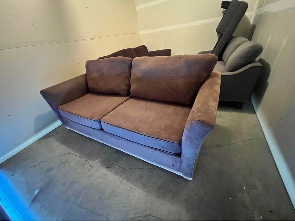 Free Delivery ✅ Wayfair Brown Microfiber Sofa Couch - photo 4