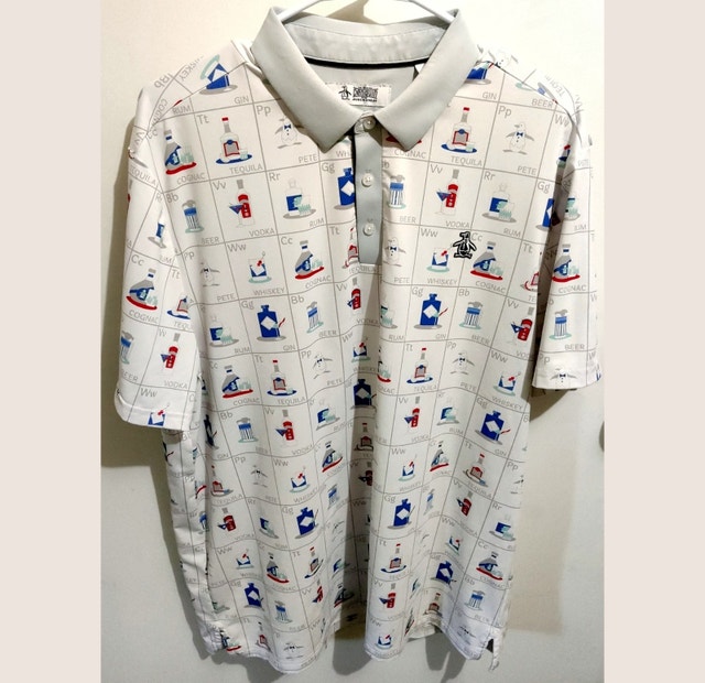 Original Penguin Men's Pete's Flash Cards Golf Polo
