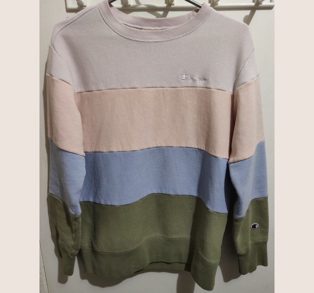 Champion Sorbet Colorblock Crewneck Sweatshirt Women's M