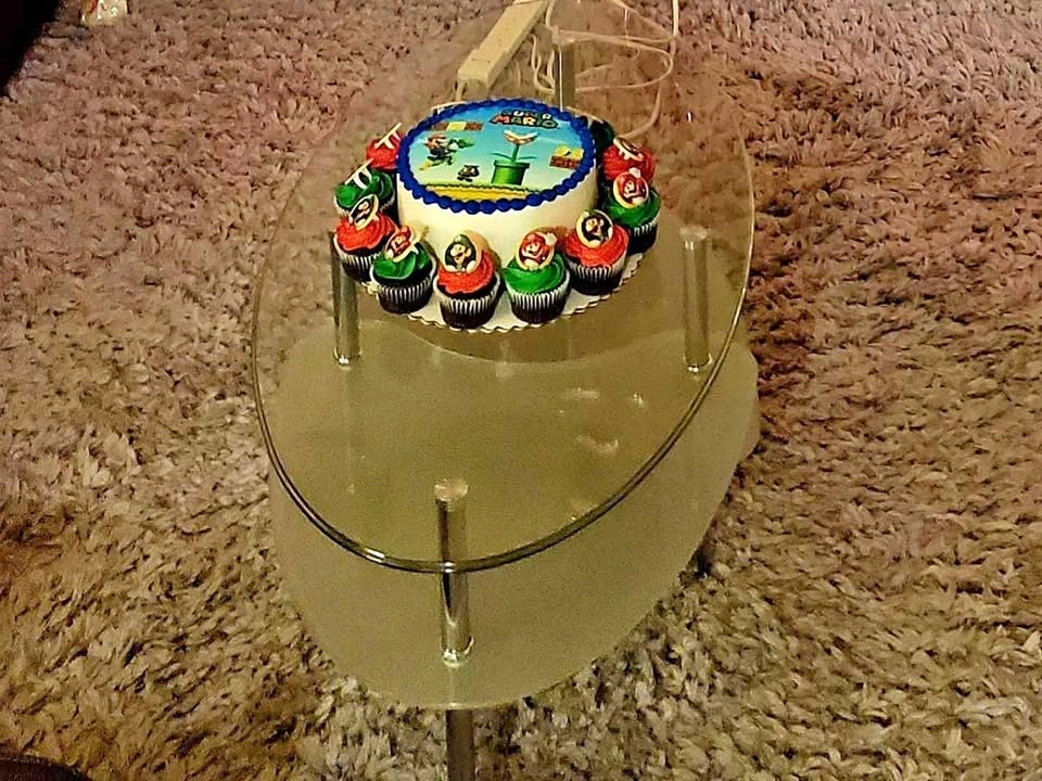 Modern 3-tier glass coffee table