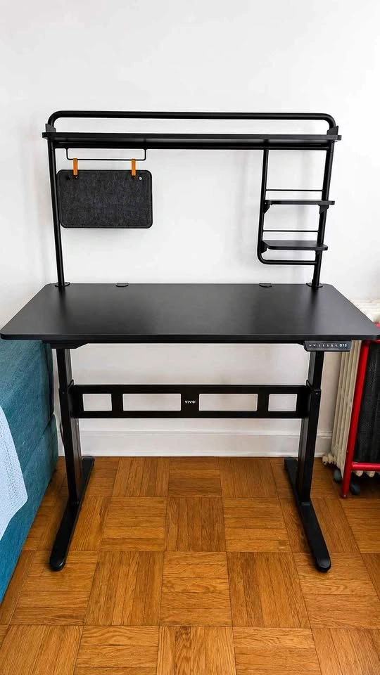 VIVO 55" Electric Standing Desk + Shelf Organizer Bundle
