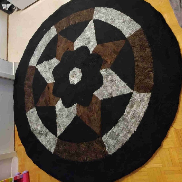 Persian Sheep Skin Round Rug