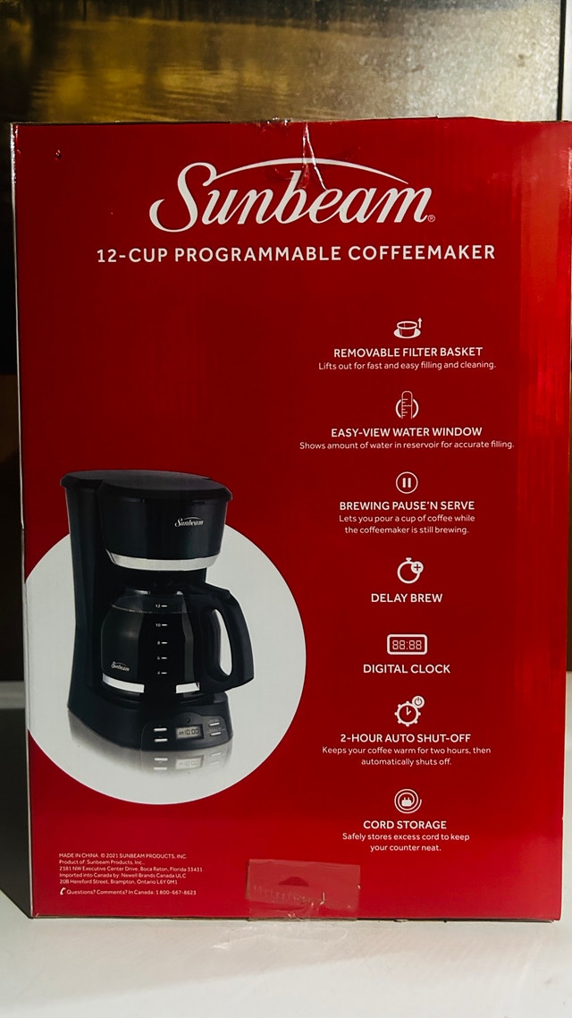 Brand New Sunbeam Programmable 12-Cup Coffee Maker - photo 2
