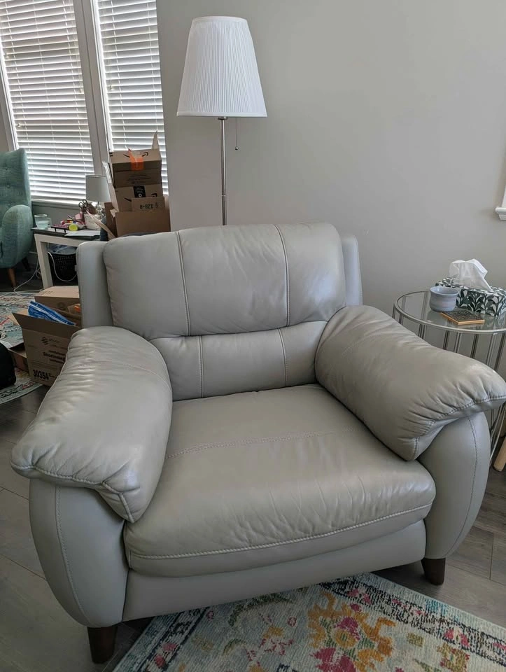 Monroe leather sofa and chair - photo 2