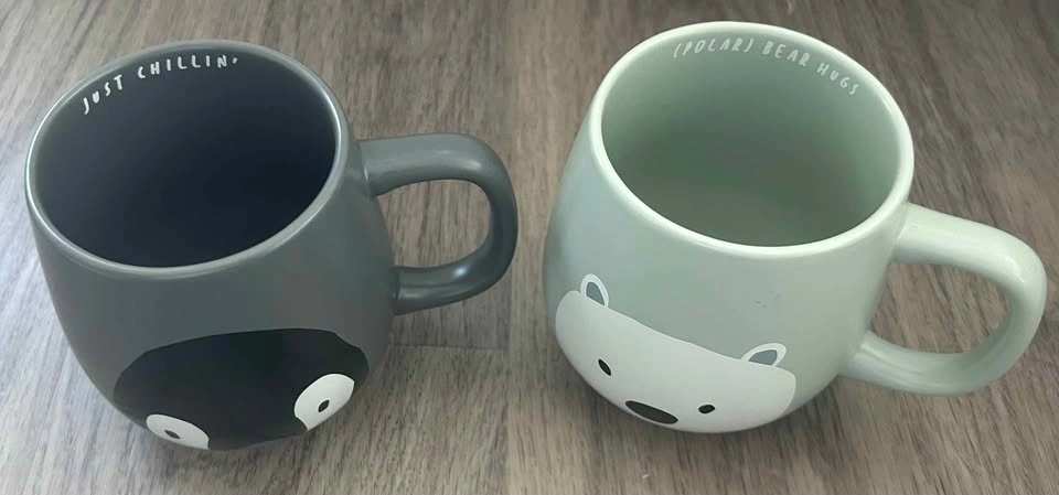 Cute Polar Bear & Penguin Ceramic Mug Set – 10.5cm Tall - photo 3