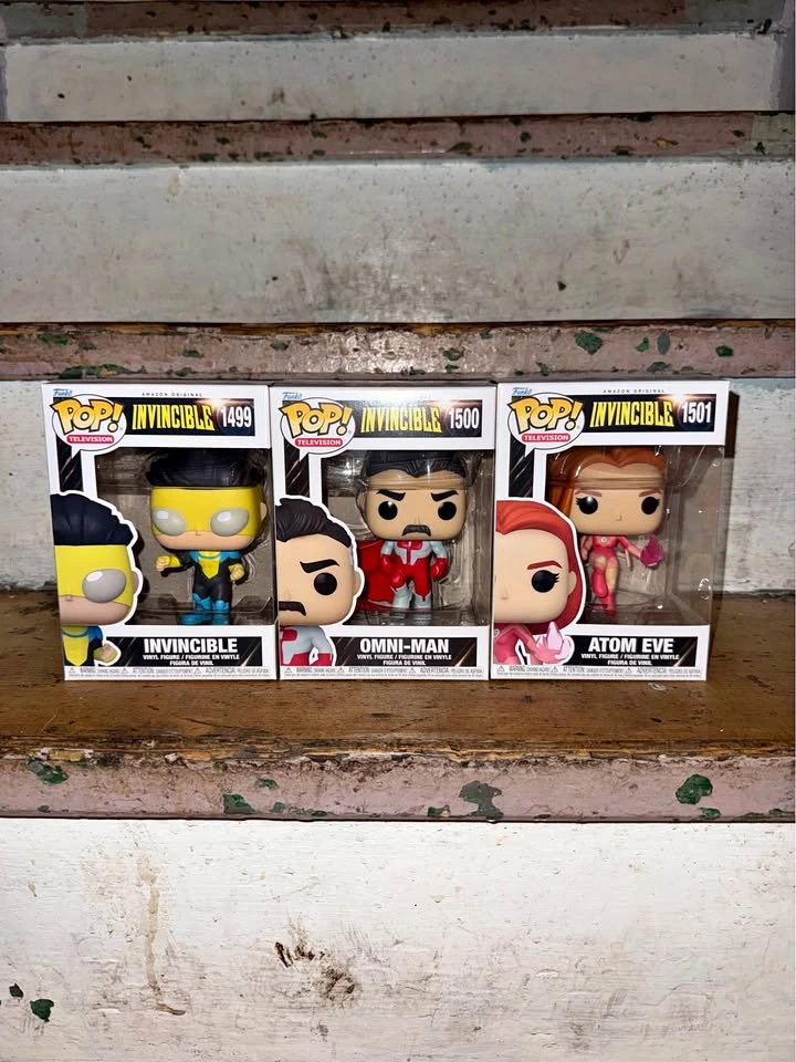 Invincible, Omni-Man, Atom Eve Funkos