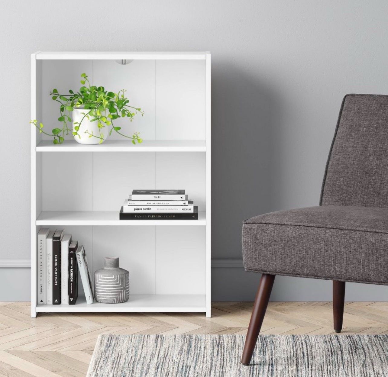 White 3 Shelf Bookshelf - New in the Box - photo 2