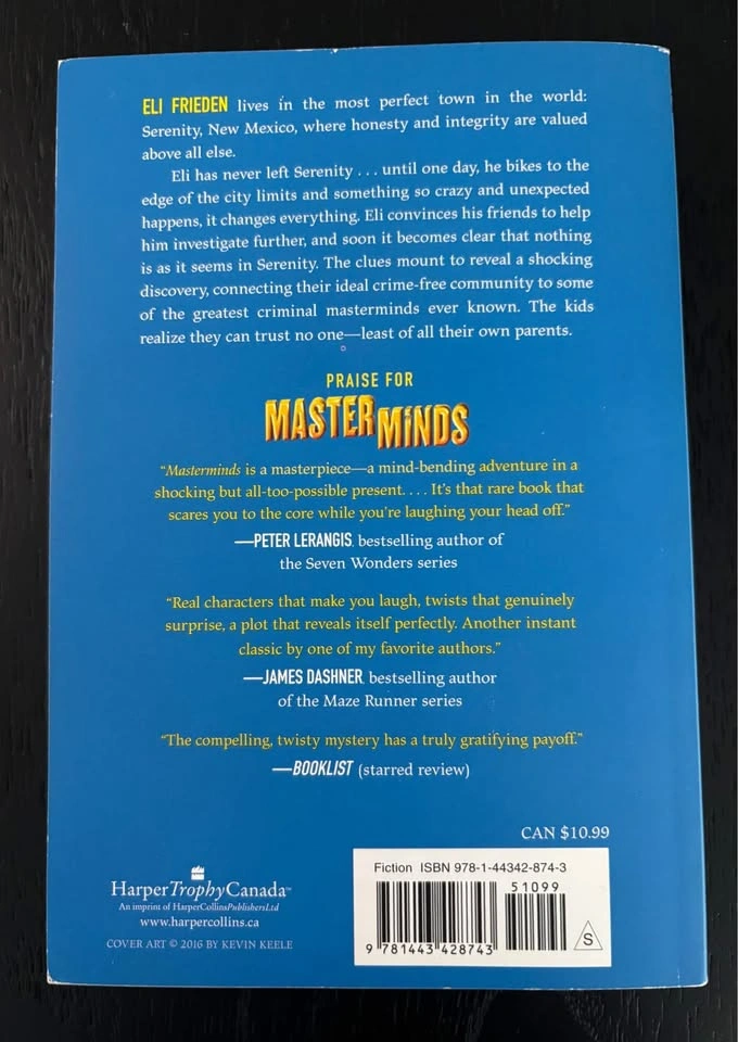 MasterMinds by Gordon Korman - Paperback ⚽️ - photo 2