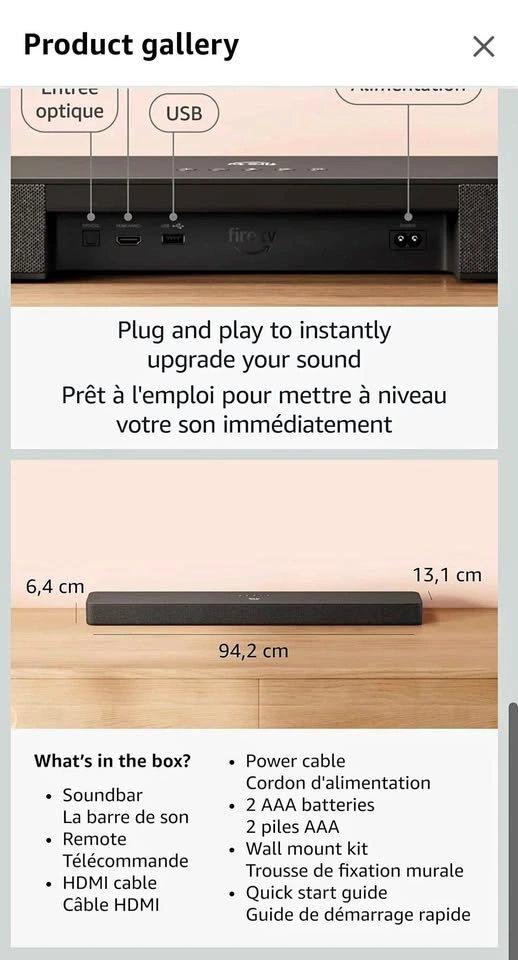 Sound Bar Brand New Boxed (Amazon)