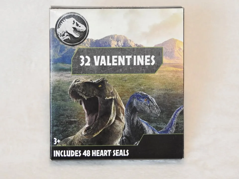 32 JURRASIC WORLD VALENTINES CARDS thumbnail