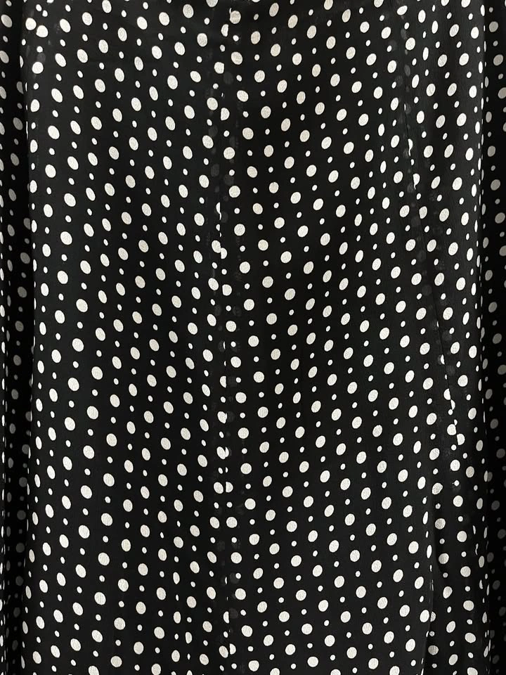 EXPRESS Black Polka Dot Lined Silk Skirt ~ Size 6 *NEW*⚽️ - photo 2