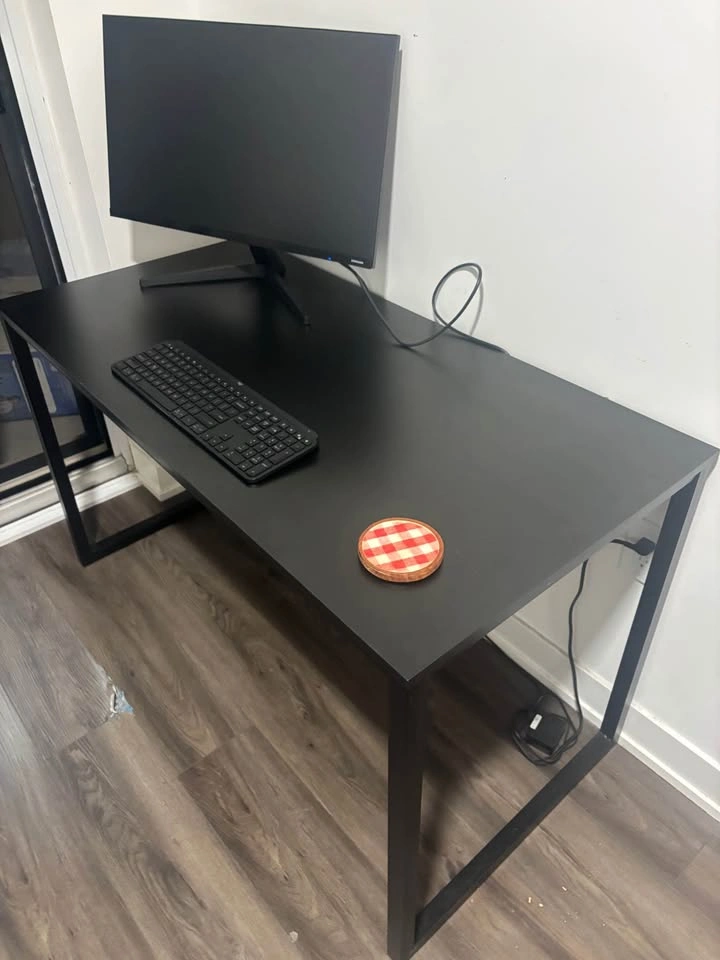 Black Metal Frame Computer Desk - photo 2