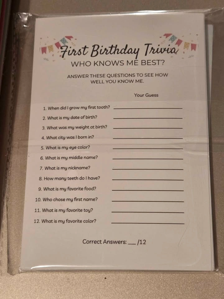 First Birthday Decor - one boxes, 1 highchair banner, and quiz g - photo 2