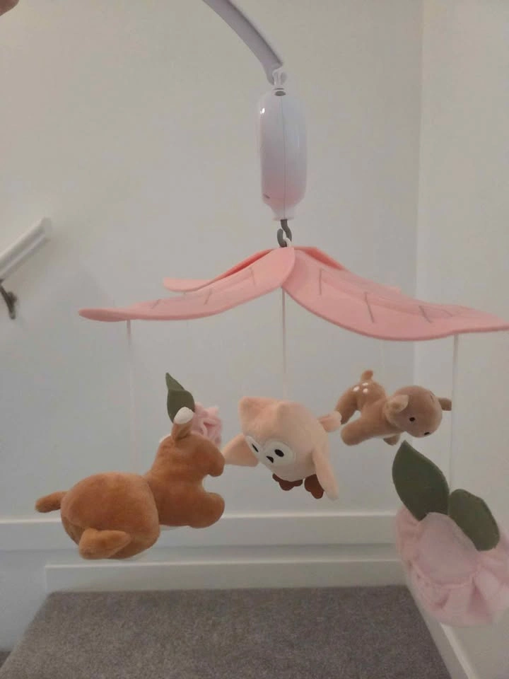 The Peanutshell Crib Mobile - Pink and White - photo 2
