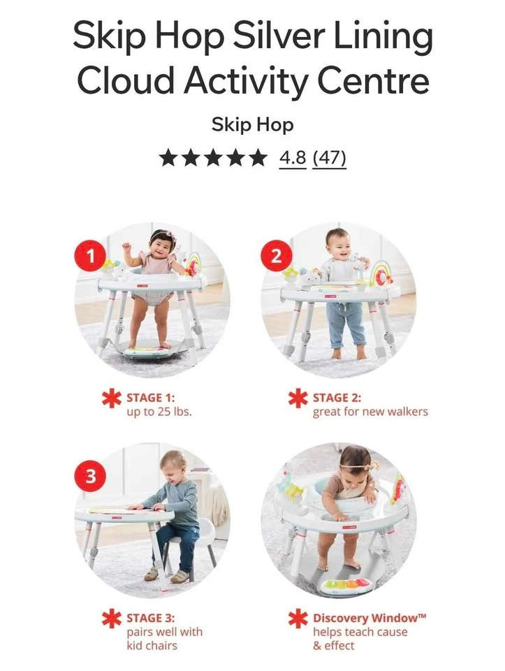Skip Hop Activity Center 3-Stages with extra toy attachments - photo 4