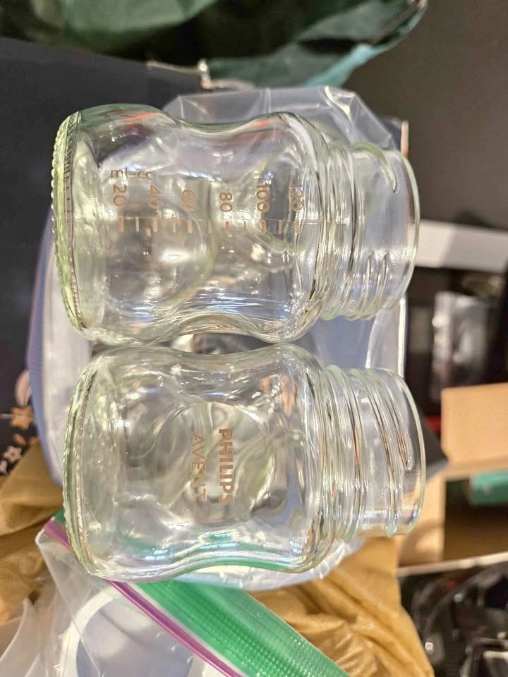 Philips Avent Natural Glass Baby Bottles 4oz. X6