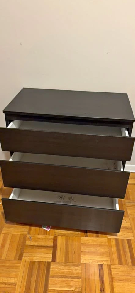 IKEA Dark Brown 3-Drawer Dresser