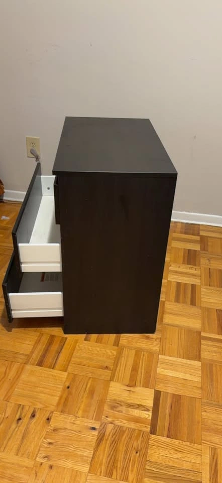 IKEA Dark Brown 3-Drawer Dresser - photo 3