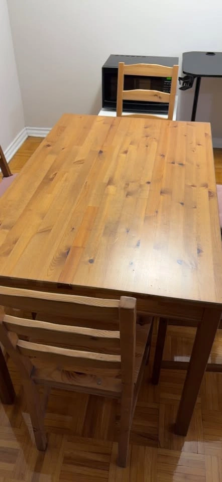 Ikea Strong Wooden Dining Table with 6 Chairs - photo 3