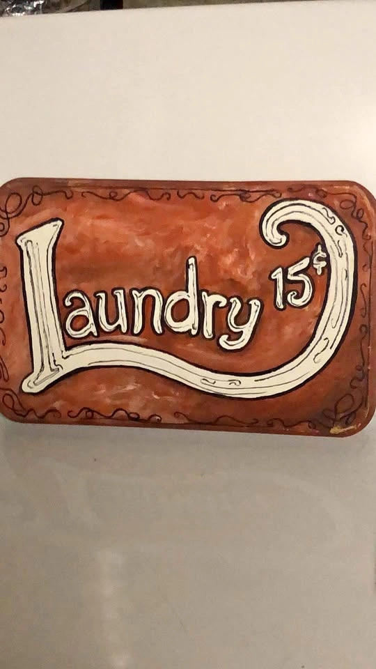 ⚽️ Hand painted Wooden Laundry Sign
