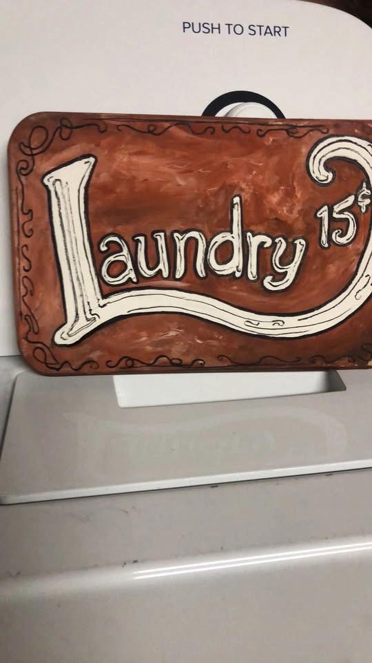 ⚽️ Hand painted Wooden Laundry Sign - photo 3