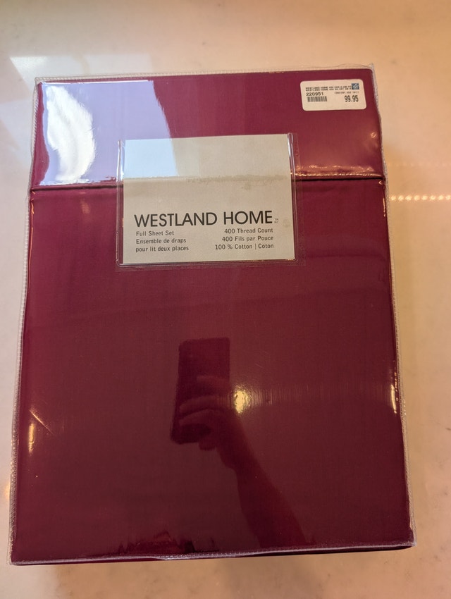 New Westland Home Full Sheet Set, 400 Thred Count, 100% Cotton