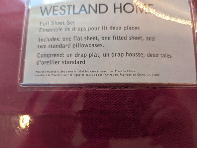 New Westland Home Full Sheet Set, 400 Thred Count, 100% Cotton - photo 3