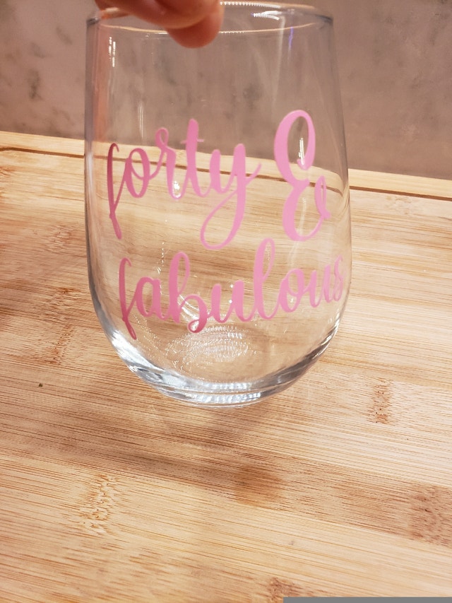 Forty and Fabulous Wine Glass - photo 4