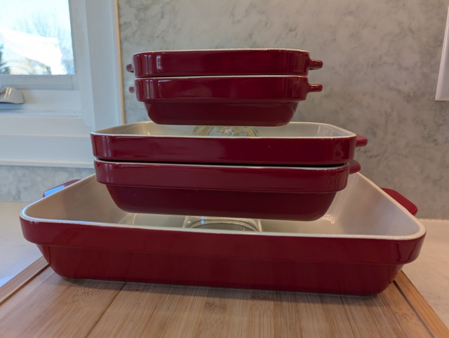 Kitchen Aid Stoneware Bake Set, Red and White - photo 2