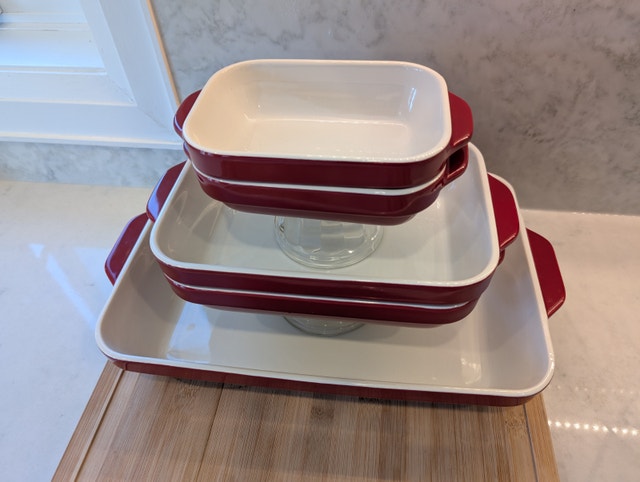 Kitchen Aid Stoneware Bake Set, Red and White - photo 3