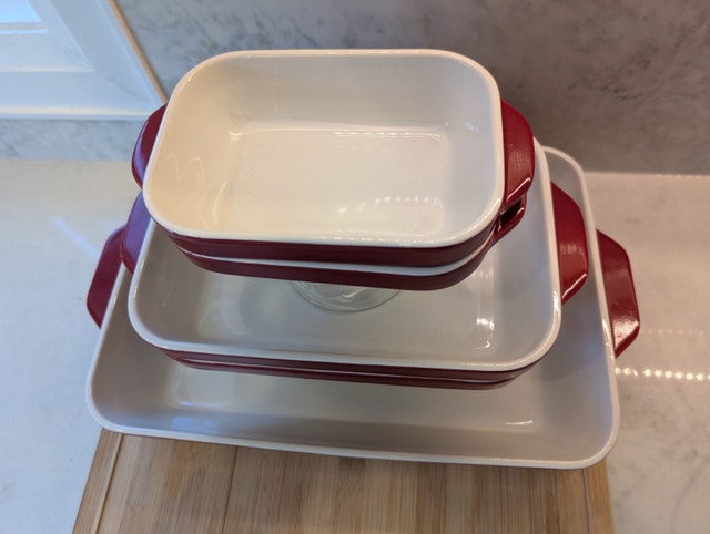 Kitchen Aid Stoneware Bake Set, Red and White - photo 4