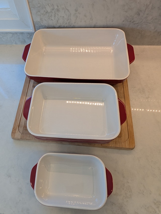 Kitchen Aid Stoneware Bake Set, Red and White - photo 5