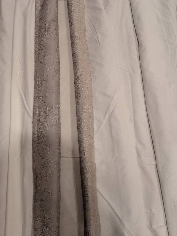 3 grey curtain panels. Each panel: 97 x 54 inch - photo 4