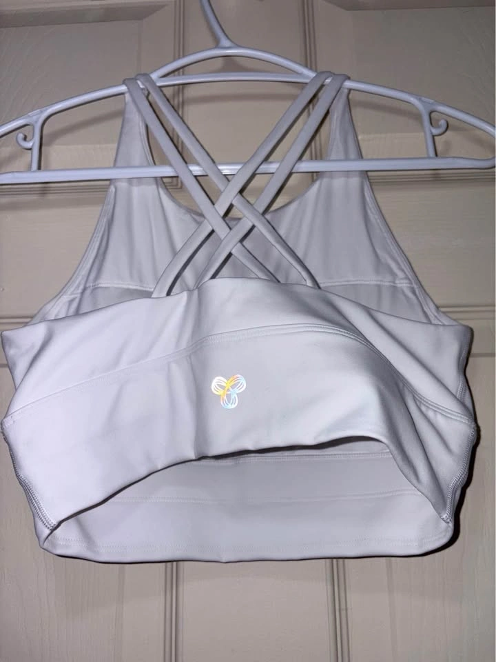 ⚽️Aritzia Golden White Sports Bra Small - photo 2