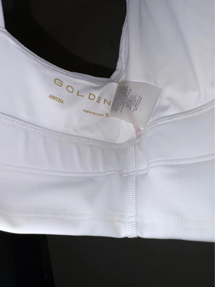 ⚽️Aritzia Golden White Sports Bra Small - photo 3