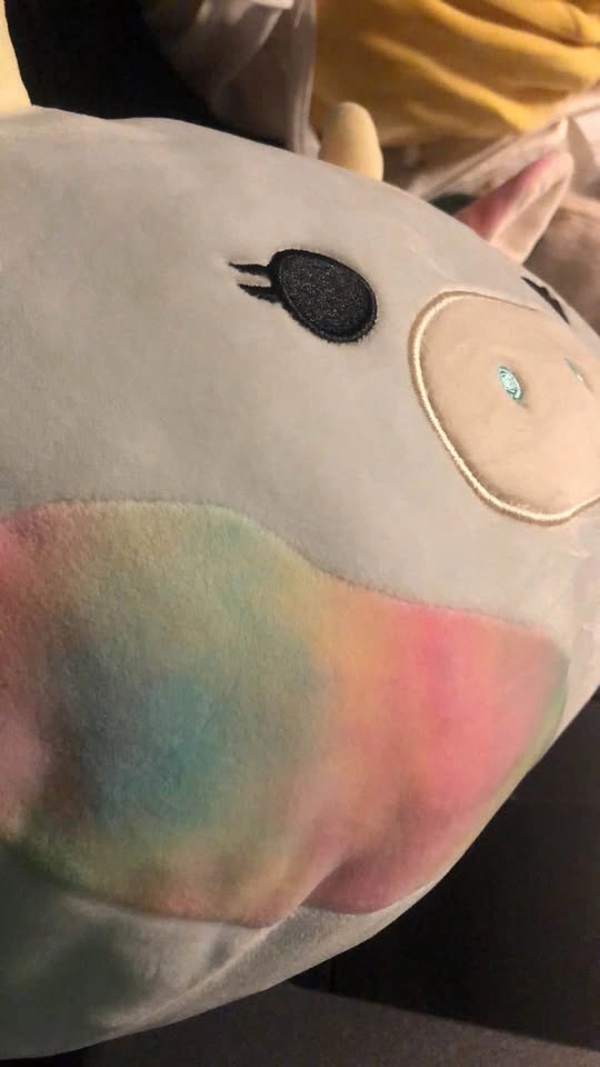 ⚽️ Medium Size Rainbow Tie-Dye Cow Squishmallow - photo 2