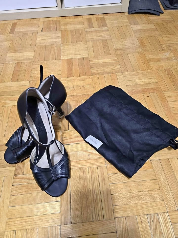 Capezio BR128 Alandra Latin T-Strap 2.5" Flared Heel Shoe