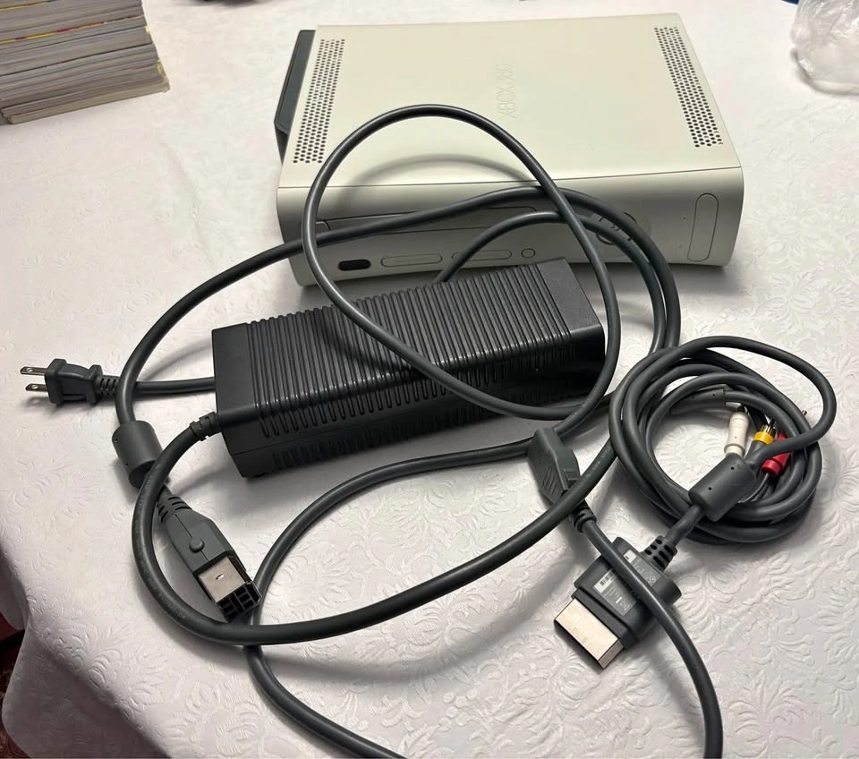 Microsoft Xbox 360 Console with Power Supply and AV Cables