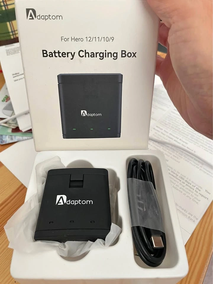 ⚽️ Adaptom Battery Charging Box for Hero 12/11/10/9 x2 batteries