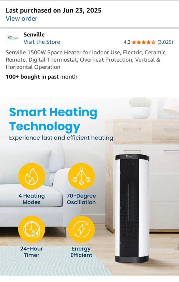 Senville Space Heater - photo 3