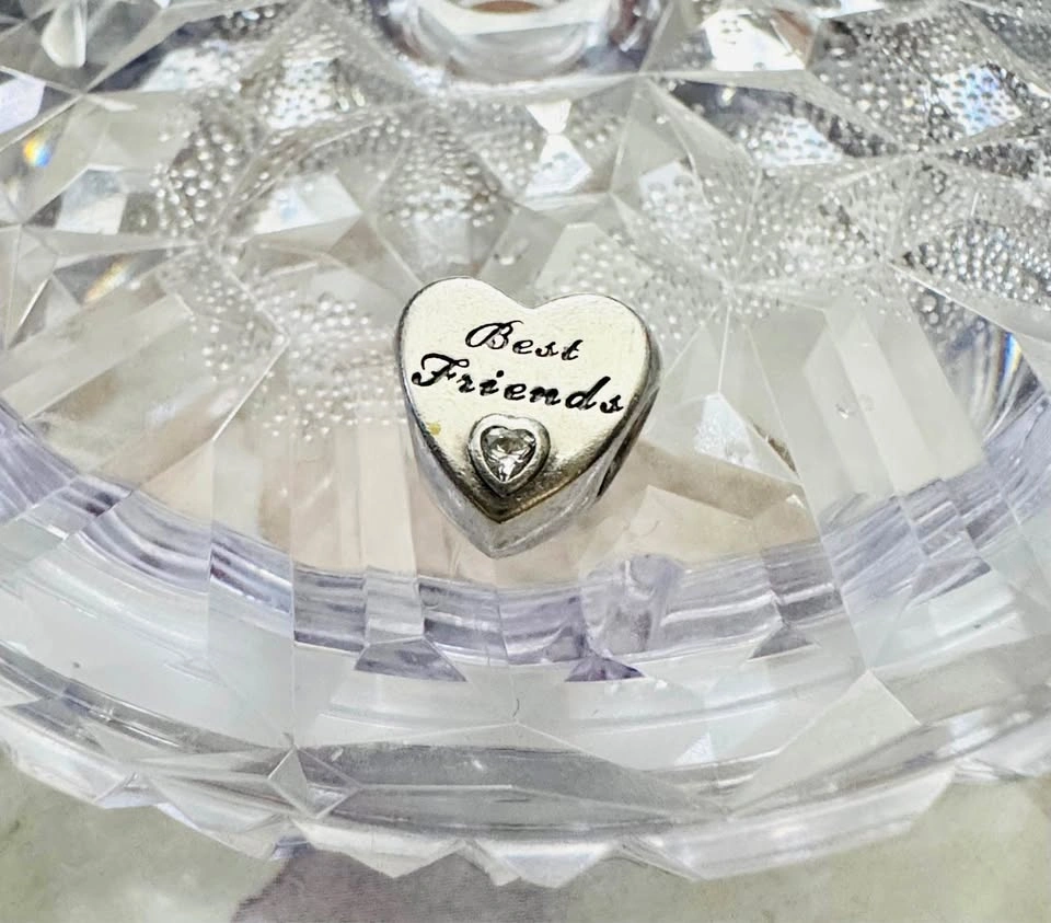 Authentic Pandora Best Friends Heart, Clear CZ