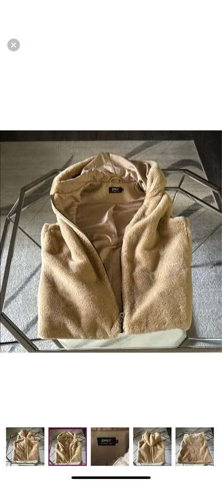 Only Beige Faux Fur Vest - photo 2