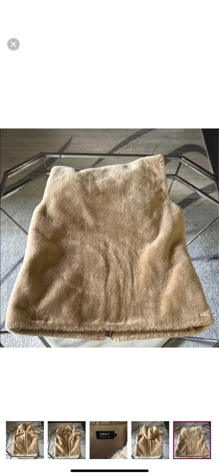 Only Beige Faux Fur Vest - photo 5
