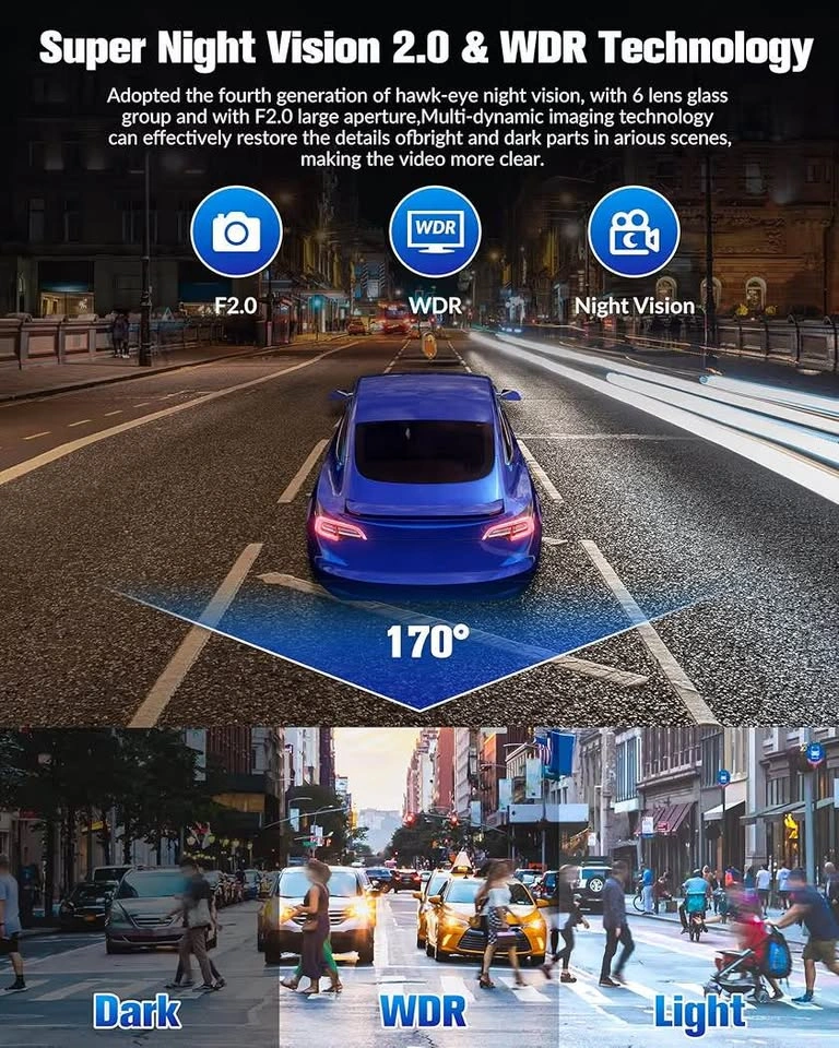 3 Channel Dash Camera (4k, 32GB SD Card, Front/Inside/Rear) - photo 5