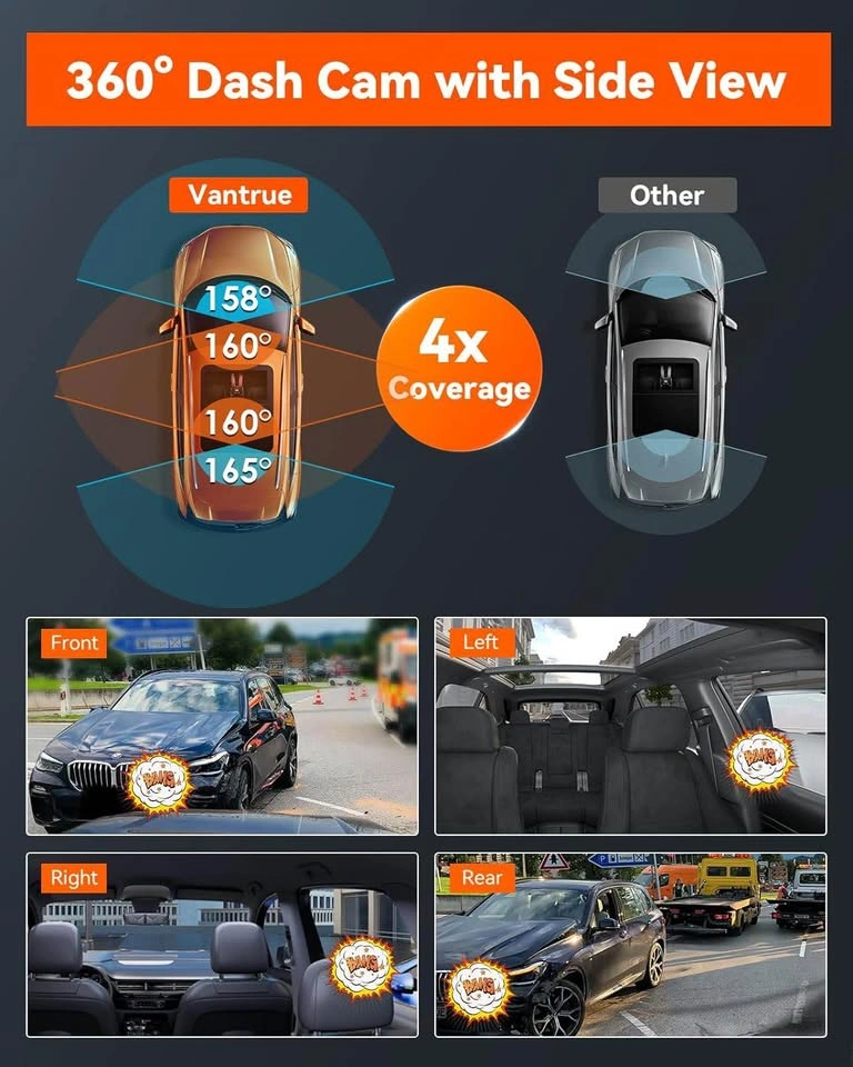 Vantrue N5 - 4-Channel 360° Dash Cam Brand New - photo 4